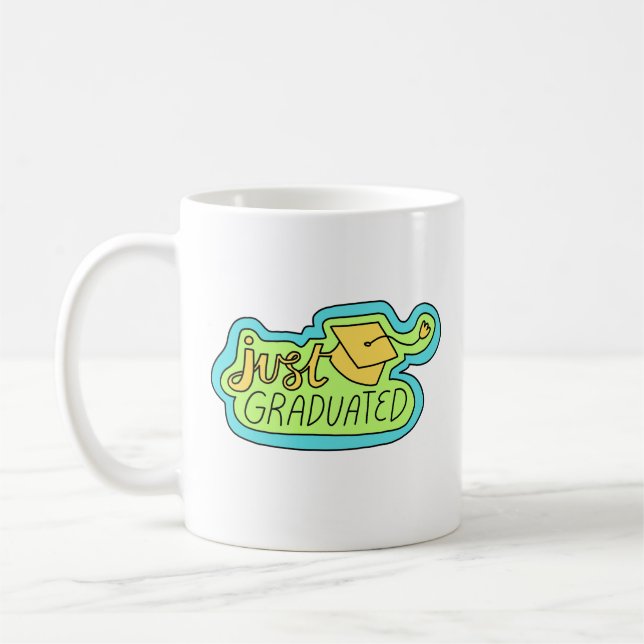 Klassische weiße Tasse JUST_GRADUIERT (Links)