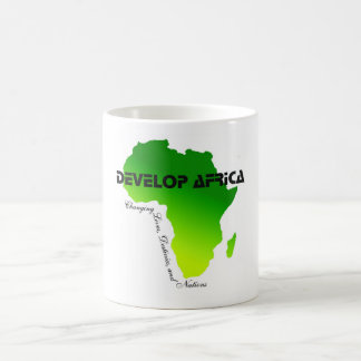 klassische weiße Tasse mit Afrika-Kontur