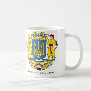Klassische Weiße Tasse Ukrainisch