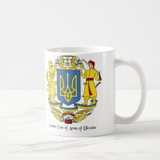 Klassische Weiße Tasse Ukrainisch (Rechts)