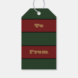 Klassische weiße und rote Streifen Geschenkanhänger