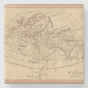 Klassische Weltkarte Steinuntersetzer