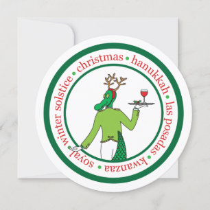 Klassische Whimsical Alligator Card Einladung