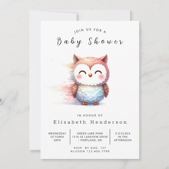 Klassische Whimsy-Babydusche Einladung (Vorderseite)