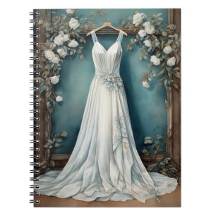 Klassische White Dress Wedding Notizblock