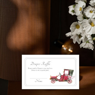 Klassische Wildblumen-Autowindeleltas-Raffle-Baby- Begleitkarte