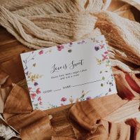 Klassische wilde bunte Blumen-Rat-wie-viele-Karte