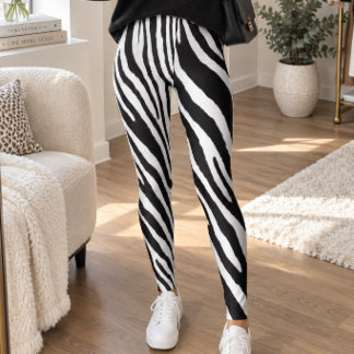 Klassische wilde Zebrastreifen Leggings