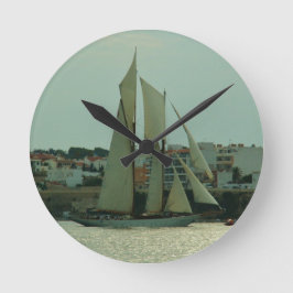 Klassische Yacht Runde Wanduhr