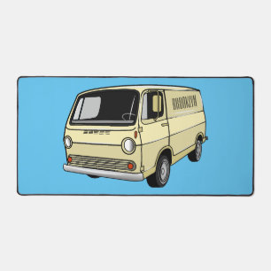Klassische Zeichentrickillustration eines Vans Schreibtischunterlage