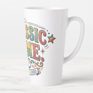 Klassische Zeit – Vintage-Uhr-Kunst-T-Shirt Milchtasse