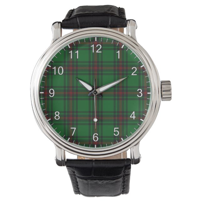 Klassische Zeitlose Clan Fife Tartan Karierte Gesc Armbanduhr (Vorderseite)