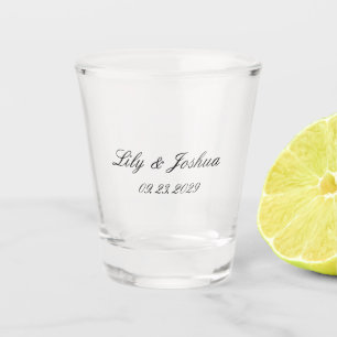Klassische zeitlose Hochzeit Schnapsglas