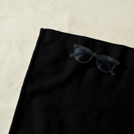 Klassische zeitlose Schwarz-Solid-Farbe Strandtuch