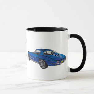 Klassischer 1963 blauer Corvette DAD Kaffeebecher Tasse
