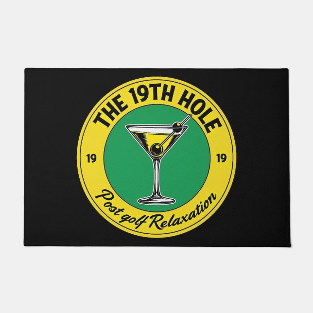 Klassischer 19. Loch Golf Fußmatte (Vorderseite)