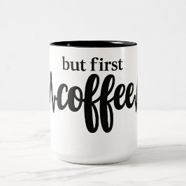 Klassischer Aber Zuerst Kaffee Becher für Kaffeeli Zweifarbige Tasse