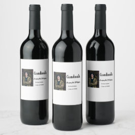 Klassischer Abschluss im Jahr 2008 Weinetikett