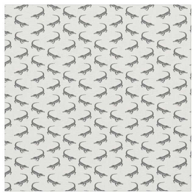 Klassischer Alligator Druckstoff mit CUSTOM BG FAR Stoff (Nahaufnahme)