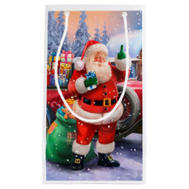 Klassischer Amerikaner Weihnachtsmann Kleine Geschenktüte