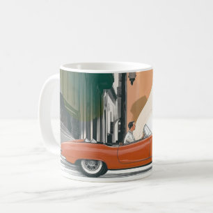 Klassischer amerikanischer Auto-Wandkunst-Druck, V Kaffeetasse