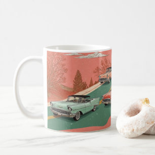 Klassischer amerikanischer Auto-Wandkunst-Druck, V Kaffeetasse