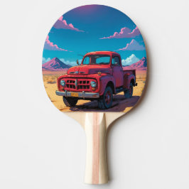 Klassischer amerikanischer Lieferwagen Ping Pong P Tischtennis Schläger