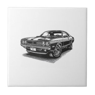 Klassischer amerikanischer Muscle-Car Retro Vintag Fliese