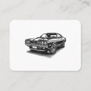 Klassischer amerikanischer Muscle-Car Retro Vintag Visitenkarte