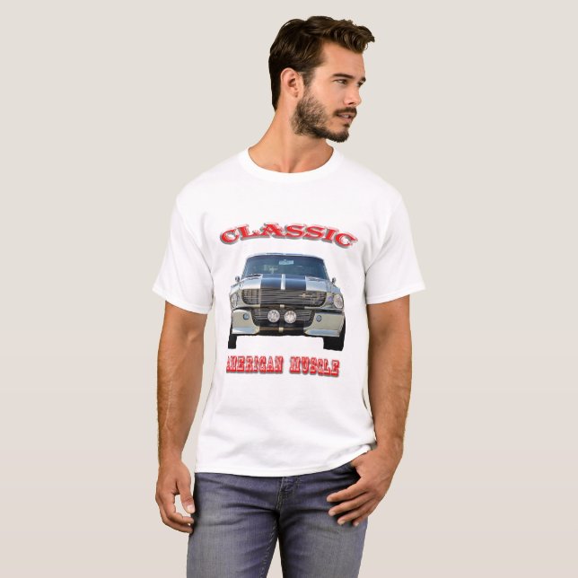 Klassischer amerikanischer Muskel-Mustang T-Shirt (Vorne ganz)