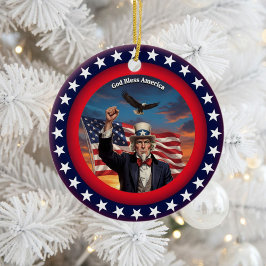 Klassischer amerikanischer Patriotismus  Keramik Ornament
