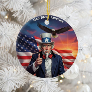 Klassischer amerikanischer Patriotismus Keramik Ornament