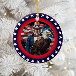 Klassischer amerikanischer Patriotismus  Keramik Ornament