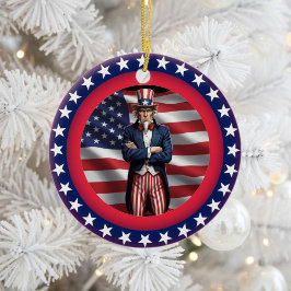 Klassischer amerikanischer Patriotismus  Keramik Ornament