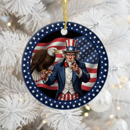 Klassischer amerikanischer Patriotismus  Keramik Ornament