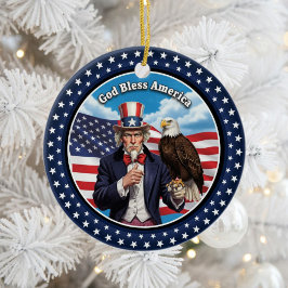 Klassischer amerikanischer Patriotismus  Keramik Ornament