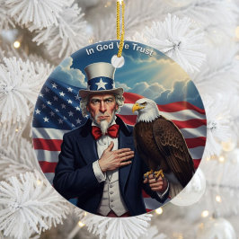 Klassischer amerikanischer Patriotismus  Keramik Ornament