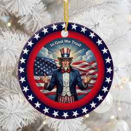 Klassischer amerikanischer Patriotismus  Keramik Ornament