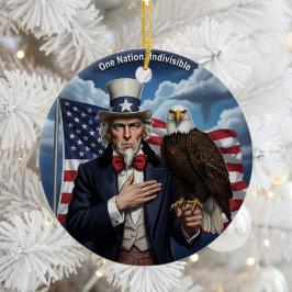 Klassischer amerikanischer Patriotismus  Keramik Ornament