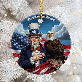Klassischer amerikanischer Patriotismus  Keramik Ornament