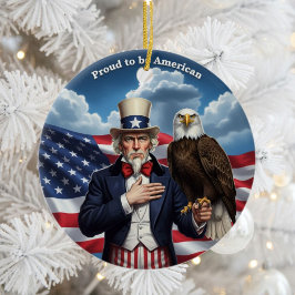 Klassischer amerikanischer Patriotismus  Keramik Ornament
