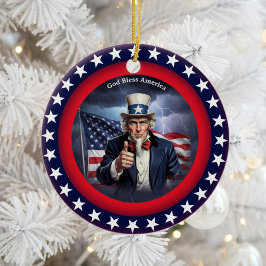 Klassischer amerikanischer Patriotismus  Keramik Ornament