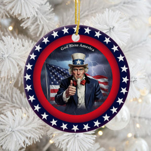 Klassischer amerikanischer Patriotismus Keramik Ornament