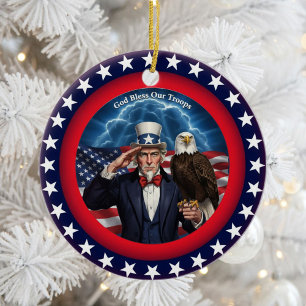 Klassischer amerikanischer Patriotismus  Keramik Ornament