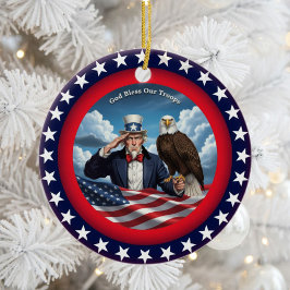 Klassischer amerikanischer Patriotismus  Keramik Ornament