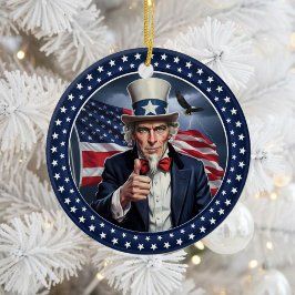 Klassischer amerikanischer Patriotismus  Keramik Ornament