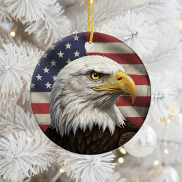 Klassischer amerikanischer Patriotismus  Keramik Ornament