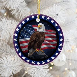 Klassischer amerikanischer Patriotismus  Keramik Ornament