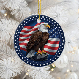 Klassischer amerikanischer Patriotismus  Keramik Ornament
