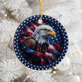 Klassischer amerikanischer Patriotismus  Keramik Ornament